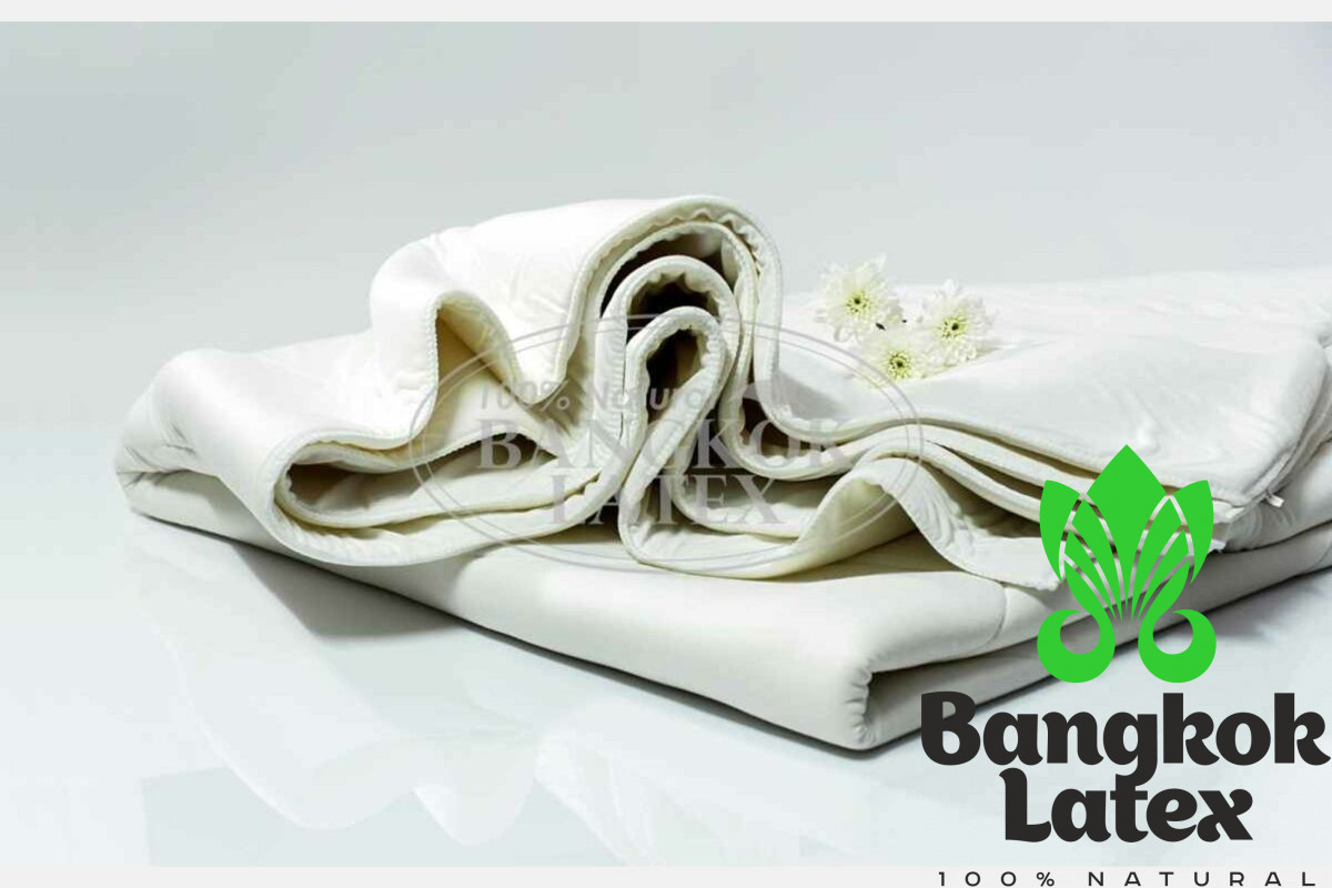 Natural Latex Blanket  Size180x200 cm With Duvet Covert White